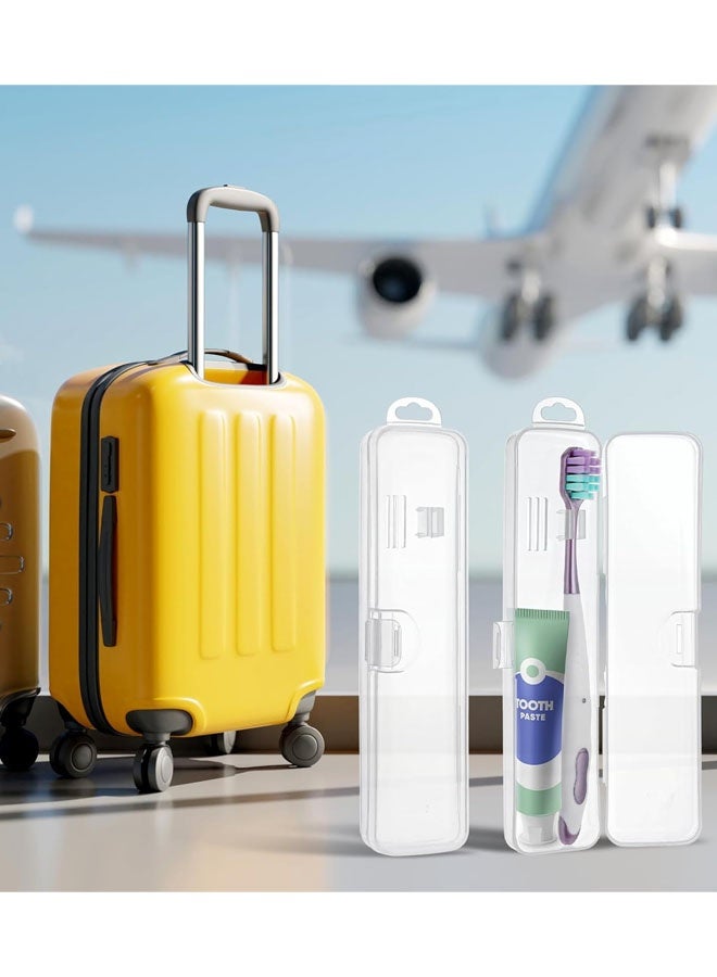 4 Packs Travel Size Toothbrush Case, Plastic Toothbrush Travel Holder For Manual Toothbrushes, Transparent Containers For Toothbrush Covers and Toothpaste Storage - Image 4